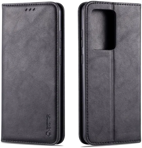 AZNS Retro Samsung Galaxy S20 Ultra Portemonnee Stand Hoesje Zwart afbeelding 2