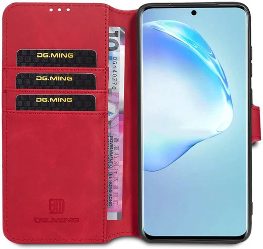 DG Ming Retro Portemonnee Samsung Galaxy S20 Ultra Hoesje Rood afbeelding 1