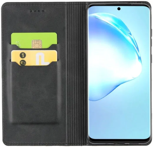 Samsung Galaxy S20 Ultra Hoesje Portemonnee Stand Kunstleer Zwart afbeelding 2