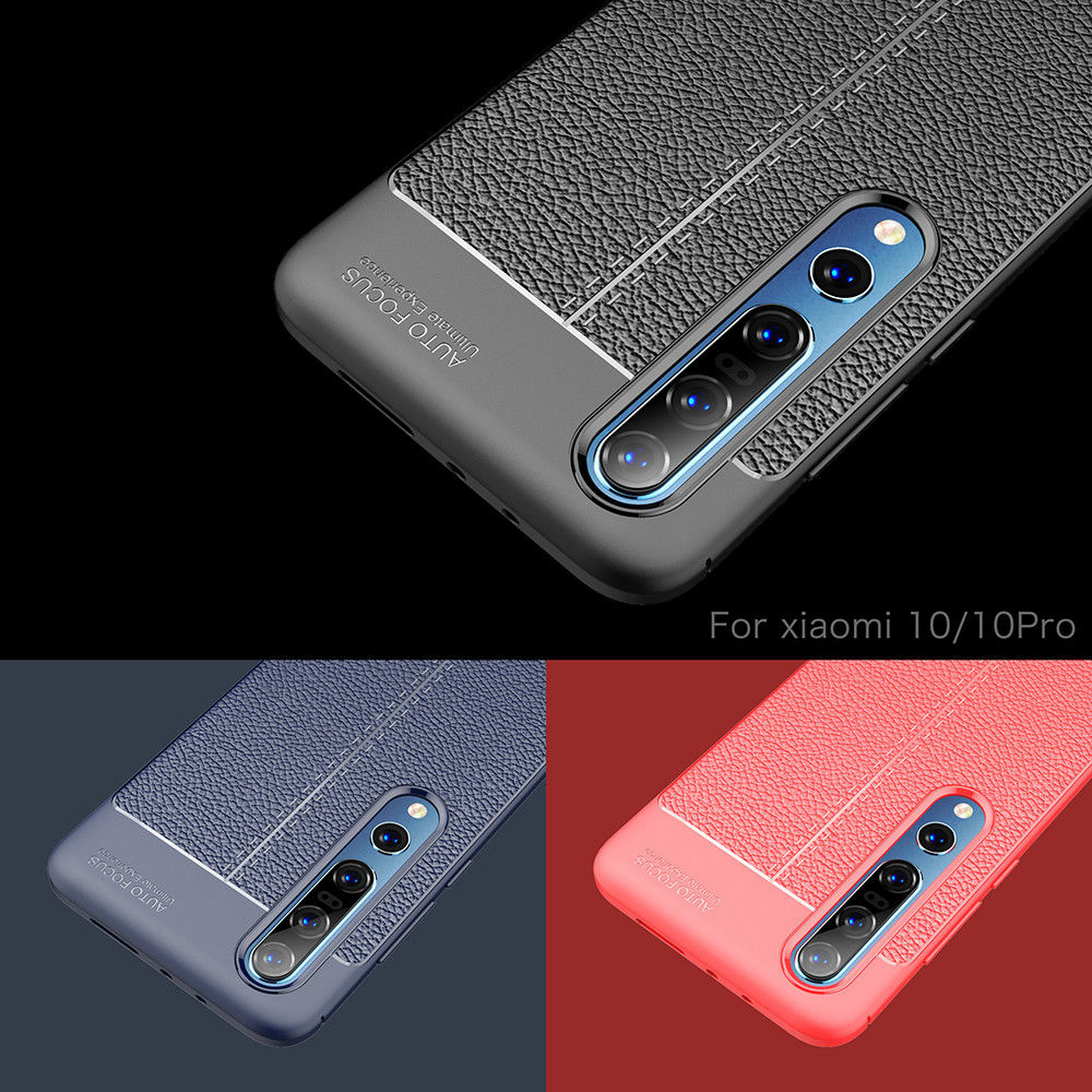 Xiaomi Mi 10 (Pro) Hoesje TPU Leer Design Blauw afbeelding 4