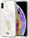 HappyCase Apple iPhone XS Hoesje  Flexibel TPU Wit Marmer Print afbeelding 2