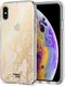 HappyCase Apple iPhone XS Hoesje Flexibel TPU Golden Leaves Print afbeelding 2