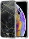 HappyCase Apple iPhone XS Hoesje Flexibel TPU Zwart Marmer Print afbeelding 2