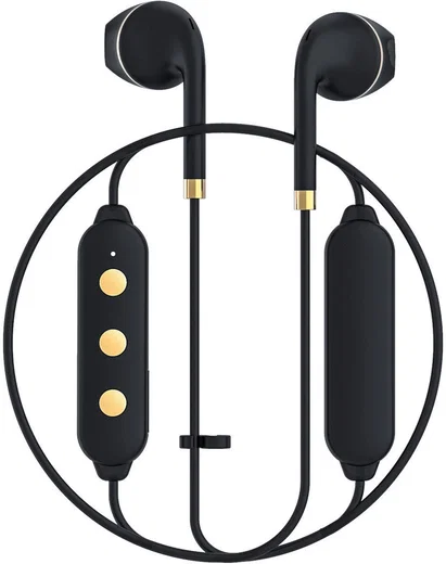Happy Plugs Wireless II Draadloze In-Ear Bluetooth Headset Zwart/Goud afbeelding 1