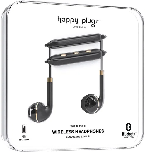 Happy Plugs Wireless II Draadloze In-Ear Bluetooth Headset Zwart/Goud afbeelding 7