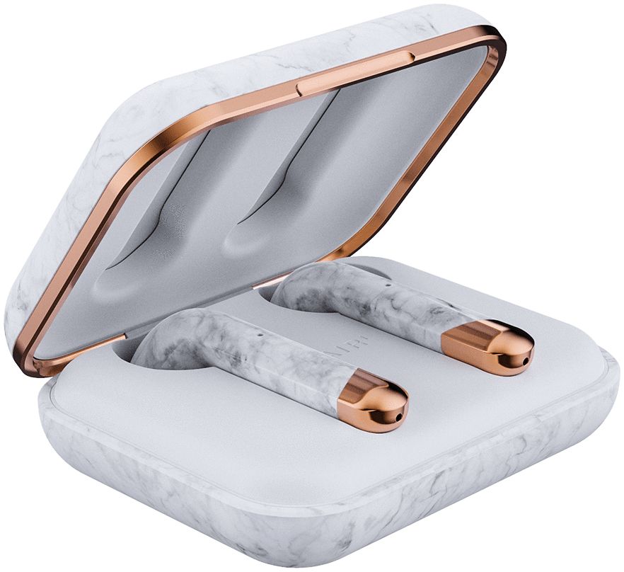 Happy Plugs Air 1 True Wireless Draadloze Oordopjes Wit Marmer afbeelding 8