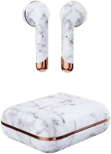 Happy Plugs Air 1 True Wireless Draadloze Oordopjes Wit Marmer afbeelding 1