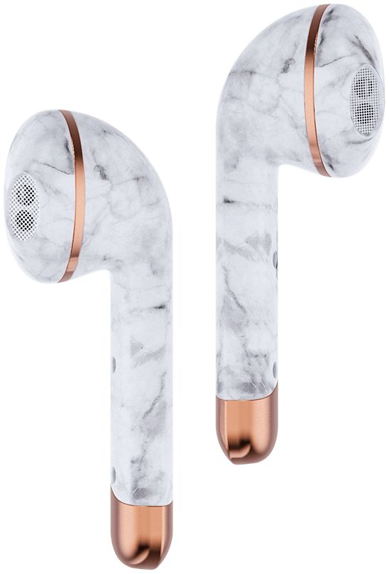 Happy Plugs Air 1 True Wireless Draadloze Oordopjes Wit Marmer afbeelding 2