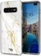 HappyCase Samsung Galaxy S10 Plus Hoesje Flexibel TPU Wit Marmer Print afbeelding 2