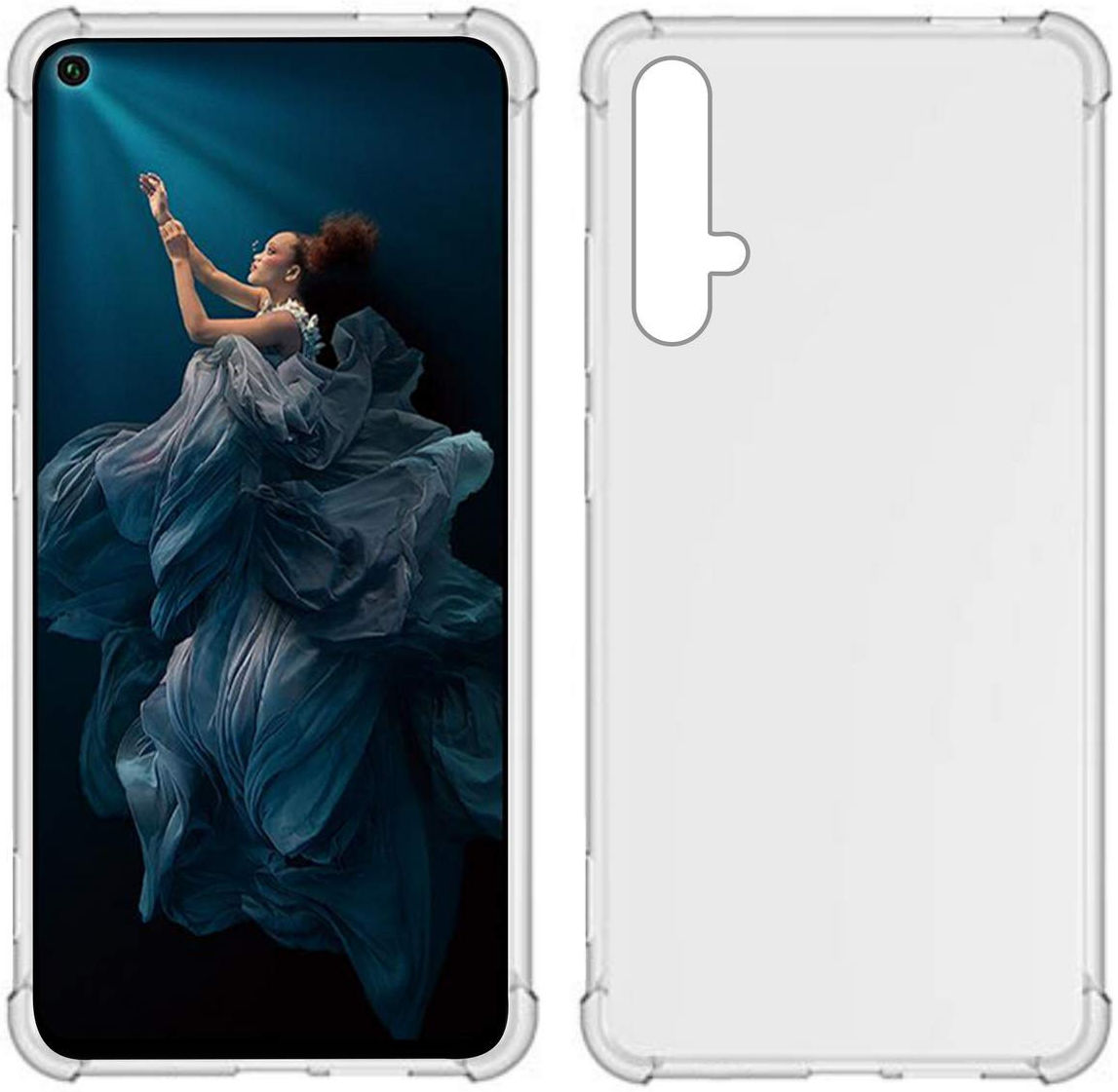 Huawei Nova 5T Hoesje Schokbestendig Transparant afbeelding 1