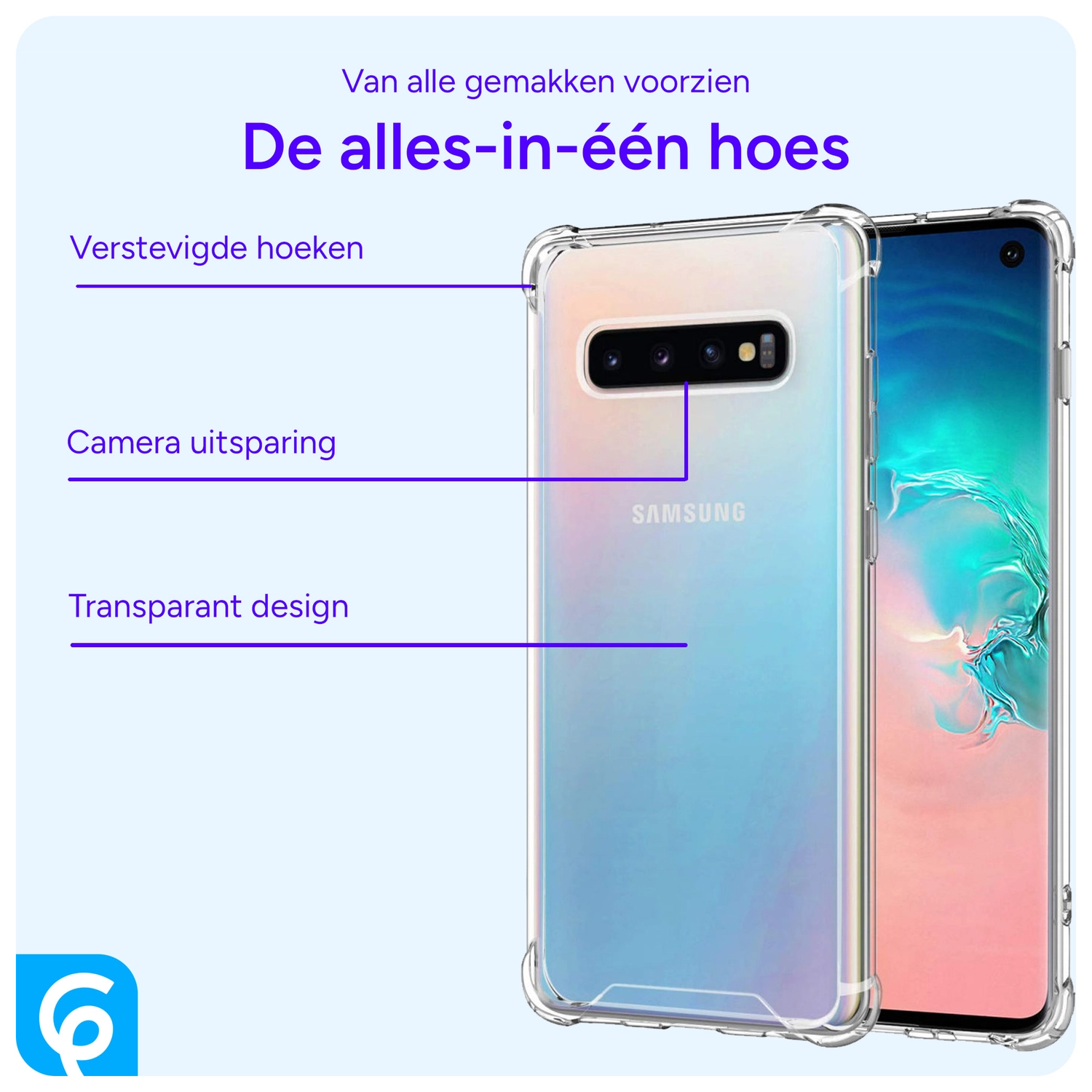 Samsung Galaxy S10 Hoesje Schokbestendig Transparant afbeelding 4