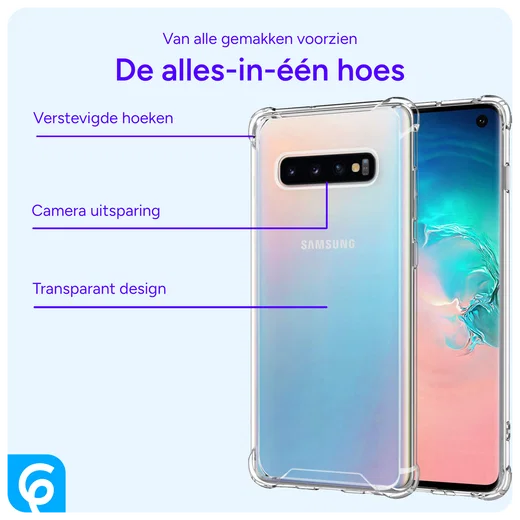 Samsung Galaxy S10 Hoesje Schokbestendig Transparant afbeelding 4