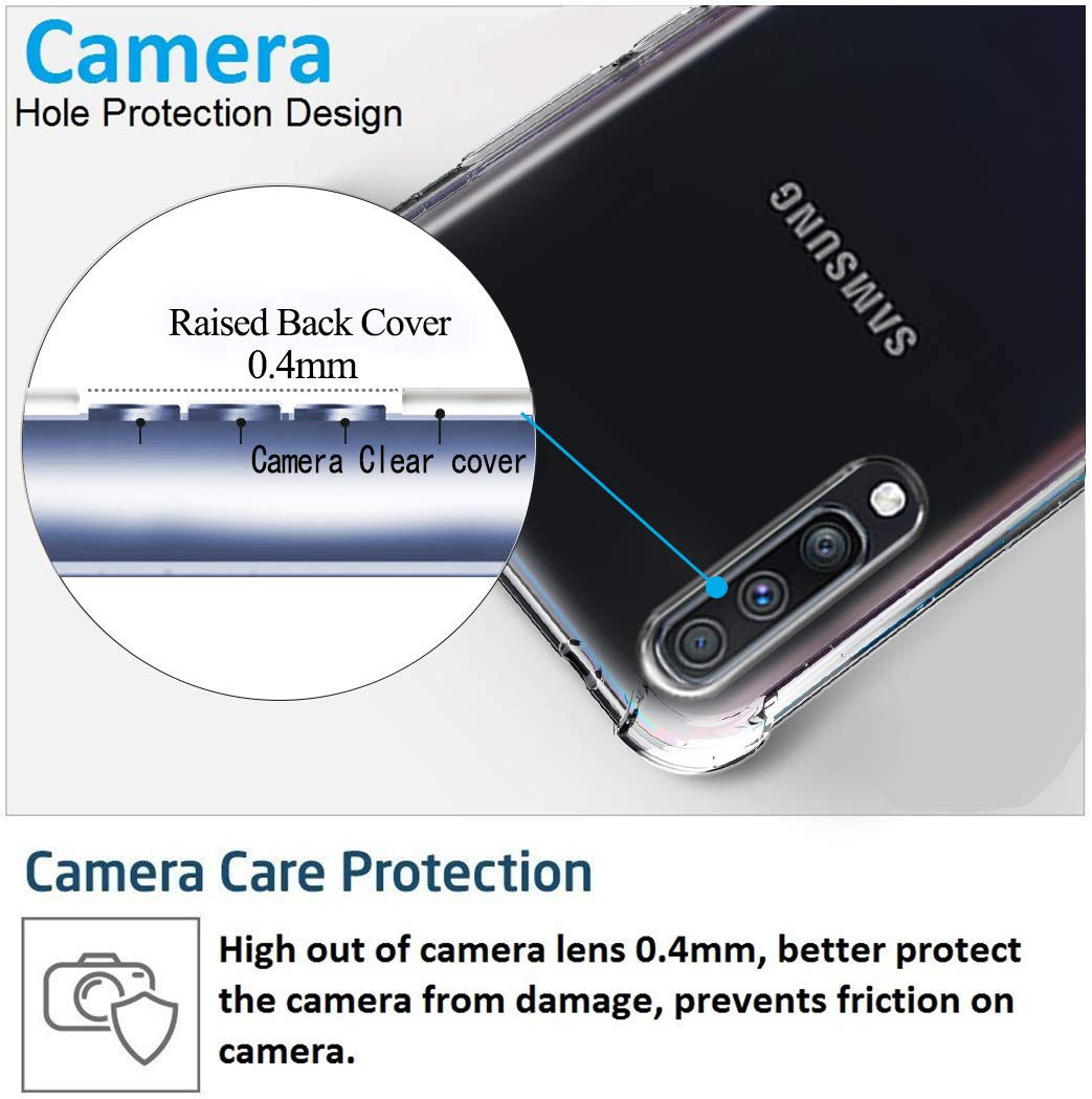 Samsung Galaxy A70 Hoesje Schokbestendig Transparant afbeelding 7