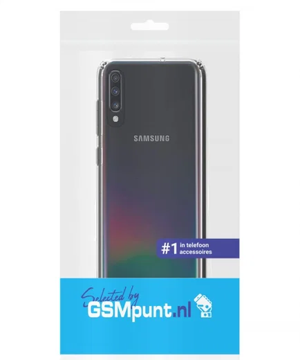 Samsung Galaxy A70 Hoesje Schokbestendig Transparant afbeelding 2