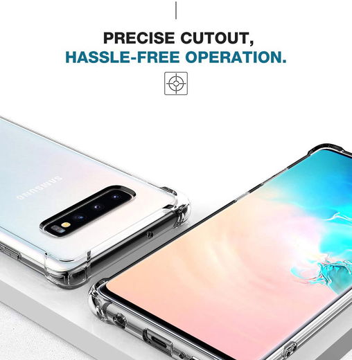 Samsung Galaxy S10 Plus Hoesje Schokbestendig Transparant afbeelding 5