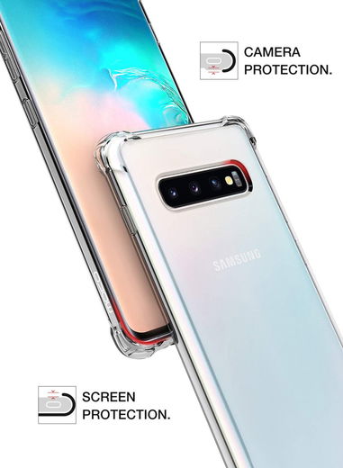 Samsung Galaxy S10 Plus Hoesje Schokbestendig Transparant afbeelding 7