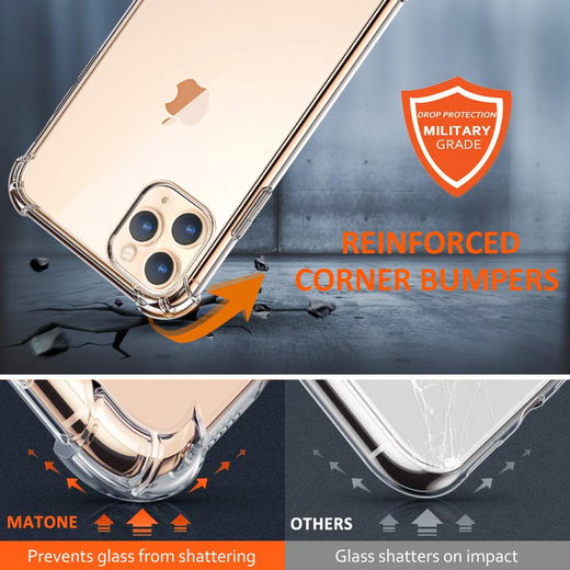 Apple iPhone 11 Pro Max Hoesje Schokbestendig Transparant afbeelding 4