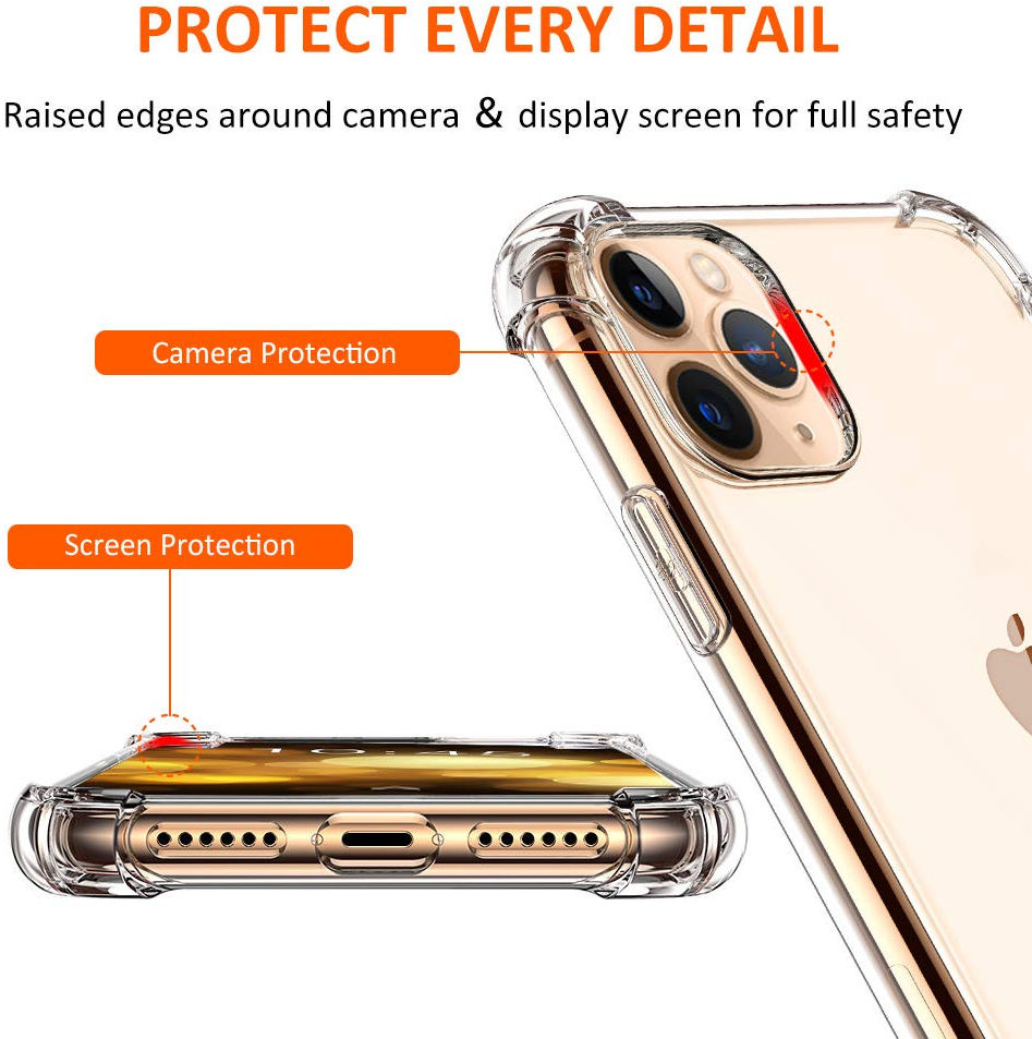 Apple iPhone 11 Pro Max Hoesje Schokbestendig Transparant afbeelding 5