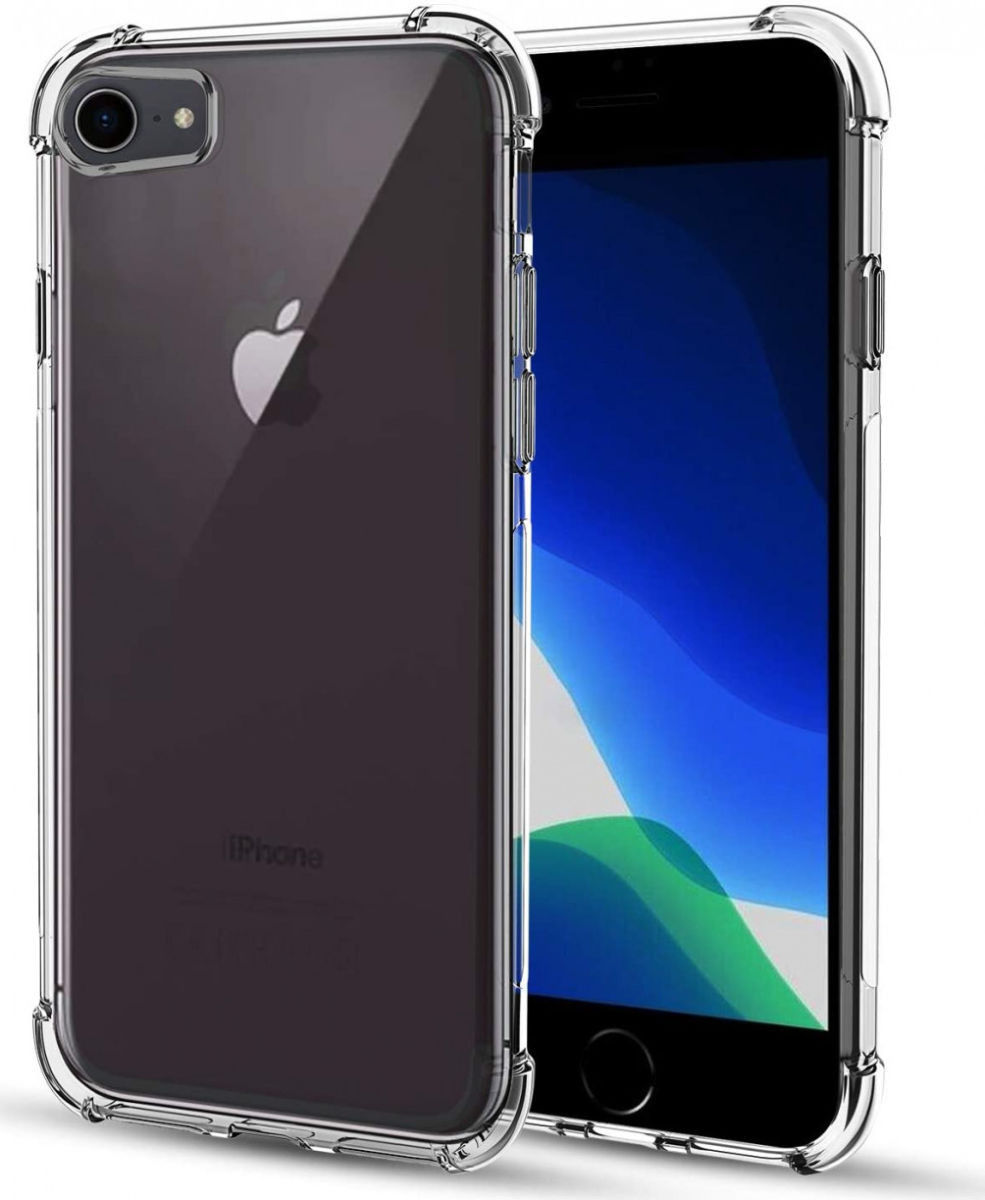 Apple iPhone 8 / 7 Hoesje Schokbestendig en Dun TPU Transparant afbeelding 1
