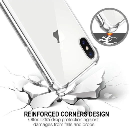 Apple iPhone XS Hoesje Schokbestendig Transparant afbeelding 2