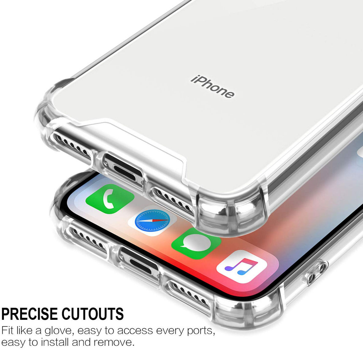 Apple iPhone XS Hoesje Schokbestendig Transparant afbeelding 8