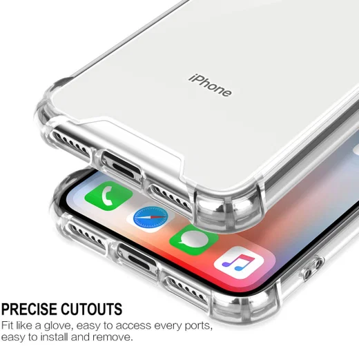 Apple iPhone XS Hoesje Schokbestendig Transparant afbeelding 8