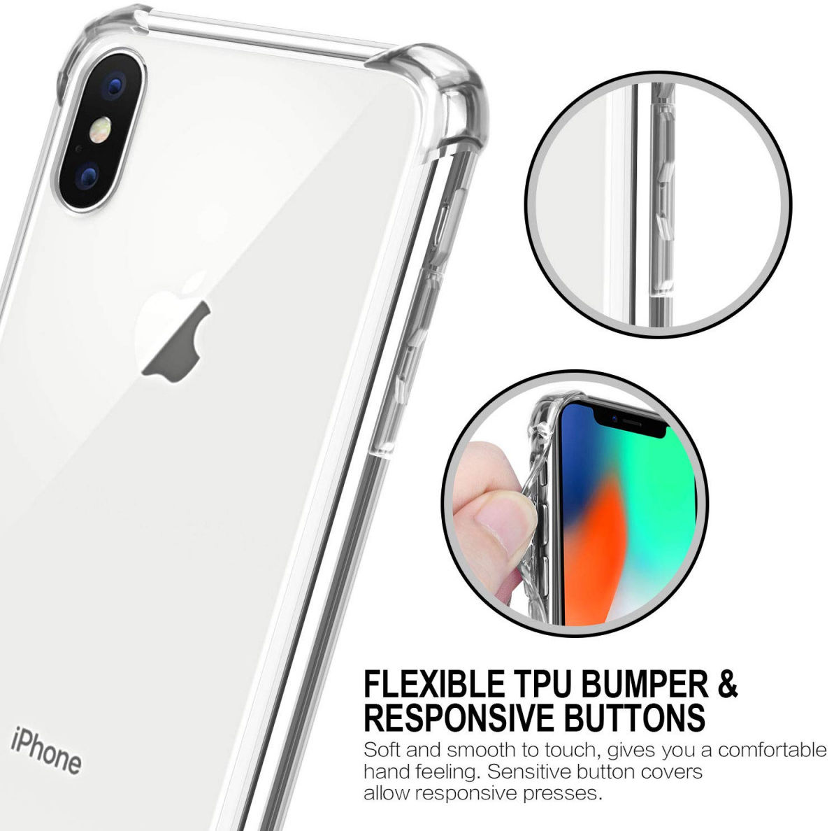 Apple iPhone XS Hoesje Schokbestendig Transparant afbeelding 9