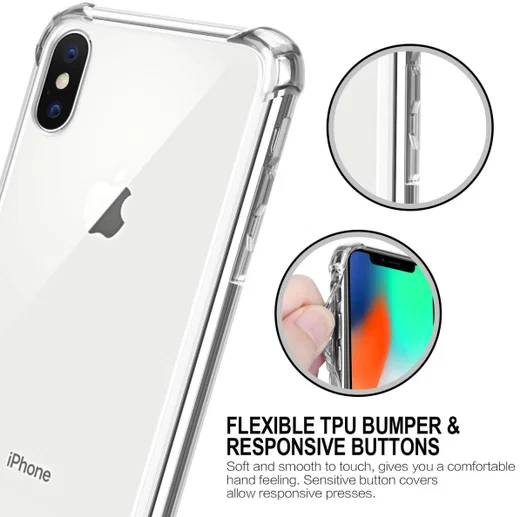 Apple iPhone XS Hoesje Schokbestendig Transparant afbeelding 9