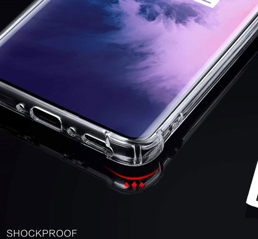 OnePlus 7 Pro Hoesje Schokbestendig Transparant afbeelding 2