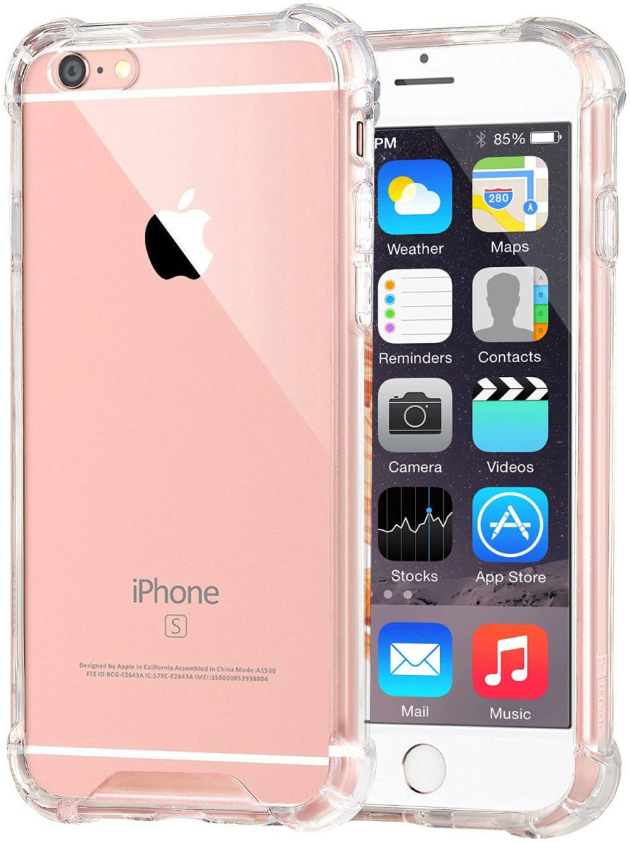 Apple iPhone 6 / 6S Hoesje Schokbestendig Transparant afbeelding 1
