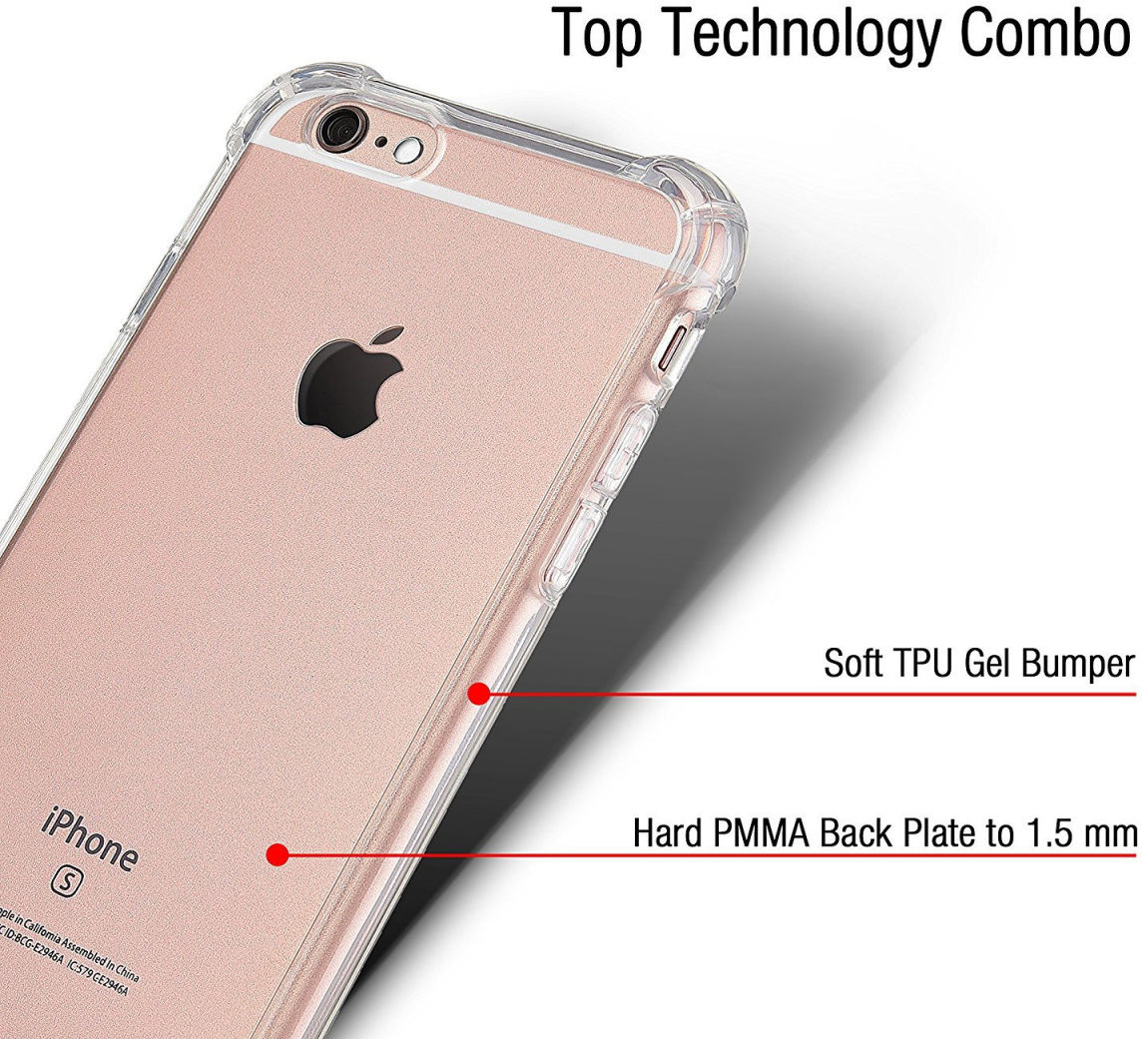 Apple iPhone 6 / 6S Hoesje Schokbestendig Transparant afbeelding 6