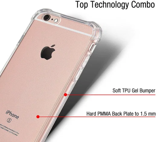 Apple iPhone 6 / 6S Hoesje Schokbestendig Transparant afbeelding 6