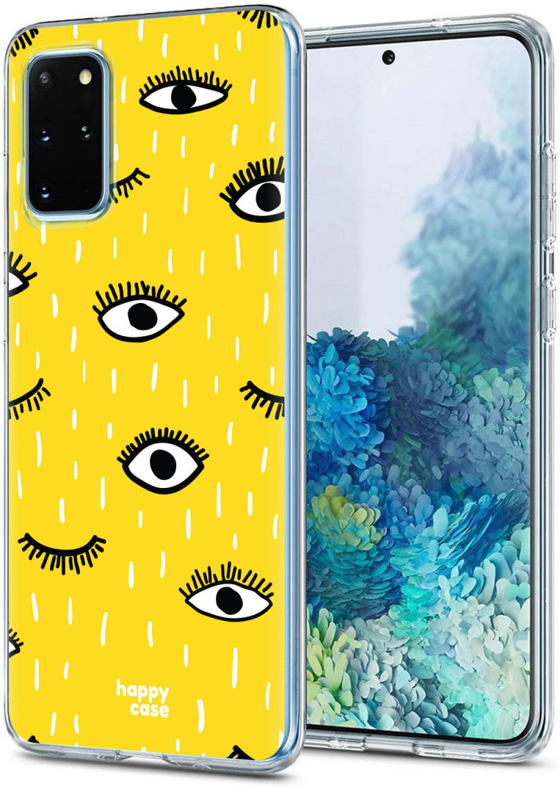 HappyCase Samsung Galaxy S20 Hoesje Flexibel TPU Happy Eyes Print afbeelding 2