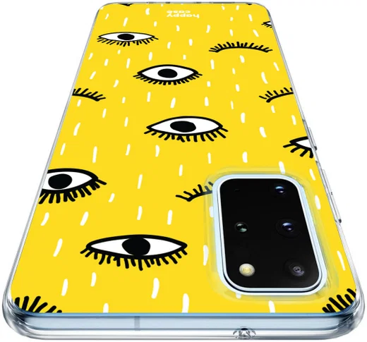 HappyCase Samsung Galaxy S20 Hoesje Flexibel TPU Happy Eyes Print afbeelding 5