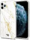 HappyCase iPhone 11 Pro Hoesje Flexibel TPU Wit Marmer Print afbeelding 2