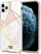 HappyCase iPhone 11 Pro Hoesje Flexibel TPU Roze Marmer Print afbeelding 2