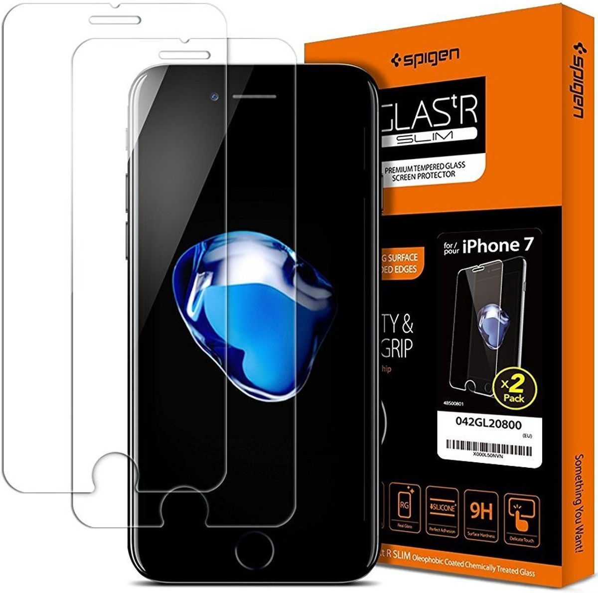 Spigen Glas.tR Slim Tempered Glass Apple iPhone 7 / 8 / SE (2-Pack) afbeelding 1