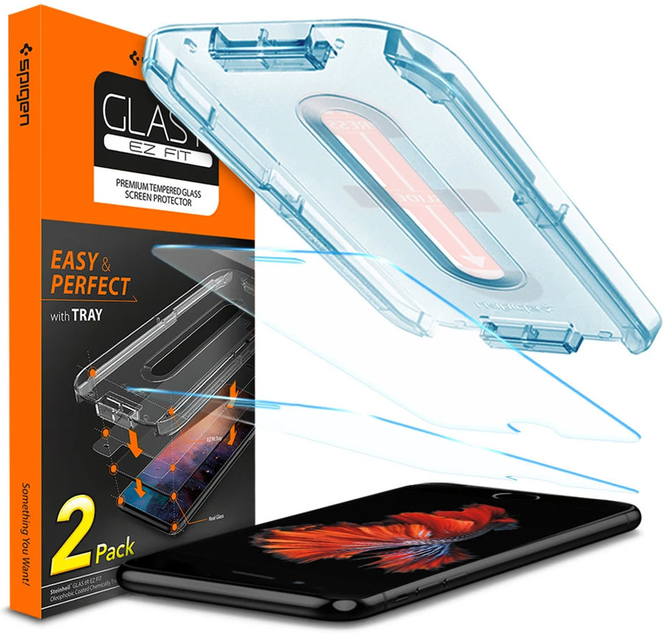 Spigen Ez Fit HD Tempered Glass iPhone 7 / 8 / SE (2-Pack) afbeelding 1