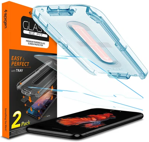 Spigen Ez Fit HD Tempered Glass iPhone 7 / 8 / SE (2-Pack) afbeelding 1