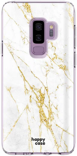 HappyCase Samsung Galaxy S9 Plus Hoesje Flexibel TPU Wit Marmer Print afbeelding 1