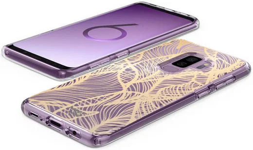 HappyCase Samsung Galaxy S9 Plus Hoesje Flexibel TPU Golden Leaves afbeelding 5