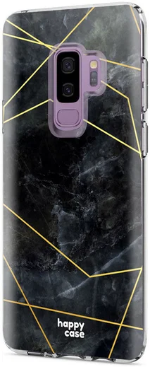 HappyCase Samsung Galaxy S9 Plus Hoesje Flexibel TPU Zwart Marmer afbeelding 6