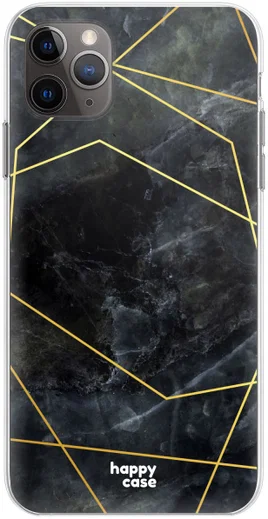 HappyCase Apple iPhone 11 Pro Max Hoesje Flexibel TPU Zwart Marmer afbeelding 1