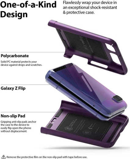 Ringke Slim Samsung Galaxy Z Flip Hoesje Ultra Dun Paars afbeelding 3