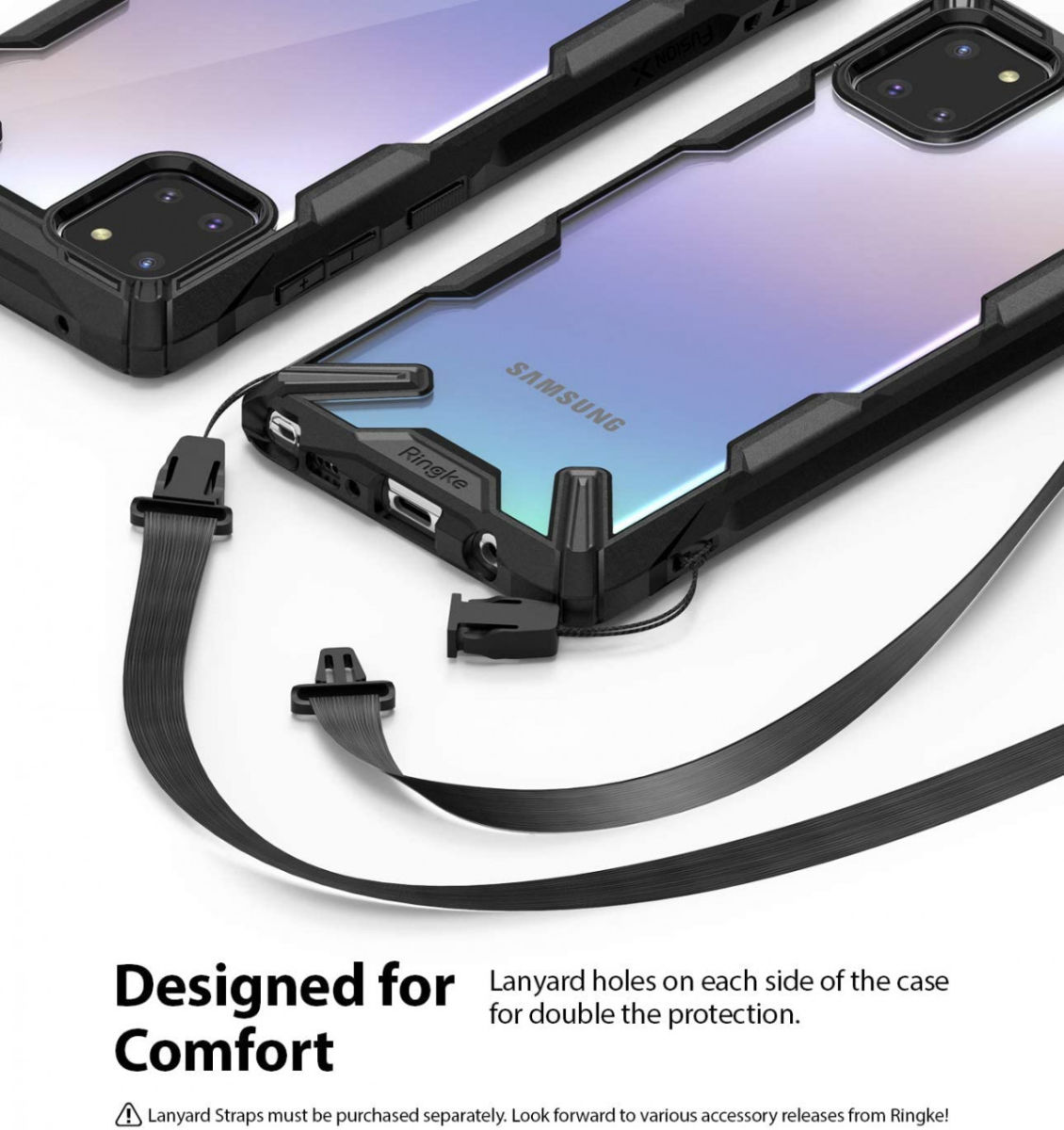 Ringke Fusion X Samsung Galaxy Note 10 Lite Hoesje Zwart afbeelding 3