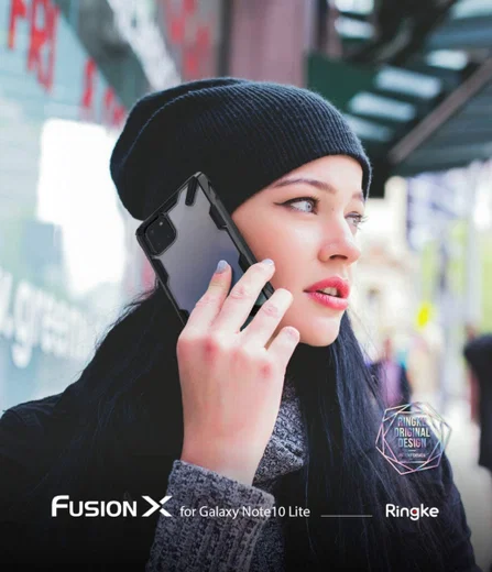 Ringke Fusion X Samsung Galaxy Note 10 Lite Hoesje Zwart afbeelding 7