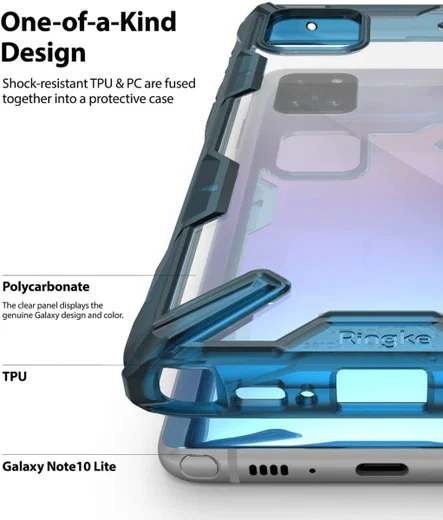 Ringke Fusion X Samsung Galaxy Note 10 Lite Hoesje Blauw afbeelding 2
