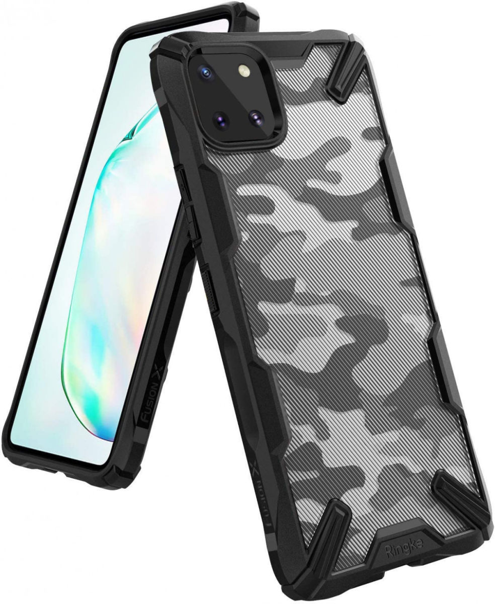 Ringke Fusion X Samsung Galaxy Note 10 Lite Hoesje Camo Design Zwart afbeelding 1