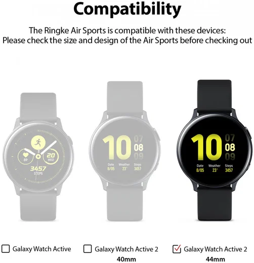Ringke Air Sports Samsung Galaxy Watch Active 2 44MM Case Transparant afbeelding 11