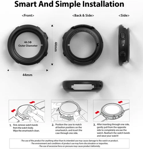 Ringke Air Sports Samsung Galaxy Watch Active 2 44MM Case Transparant afbeelding 10